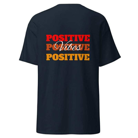 T-shirt à manches courtes bleu Positive Vibes